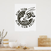Poster WILE E. COYOTE™ Équipe de course Acme N/B (Cuisine)