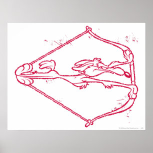 Poster Wile E. Coyote Tir à l'arc en détresse