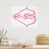 Poster Wile E. Coyote Tir à l'arc en détresse (Cuisine)