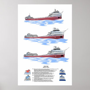 Poster Wilfred Sykes, cargo des Grands Lacs