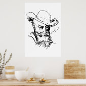 Poster Wilhelm Busch Autoportrait (Cuisine)