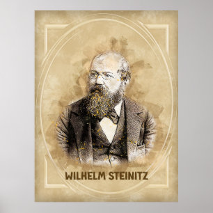 Poster Wilhelm Steinitz, joueur d'échecs