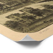 Poster Wilkes-Barre Pennsylvanie 1889 Antique Panorama (Coin)