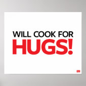 Poster Will Cook for Hugs (Devant)