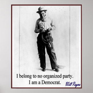 Poster "Will Rogers - Democrat"