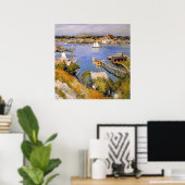 Poster Willard Metcalf, Port de Gloucester, Soleil (Bureau à domicile)