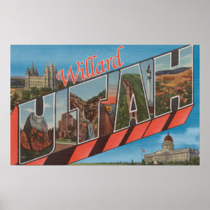 Poster Willard, UtahGrandes lettres ScènesWillard, UT