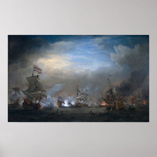 Poster Willem Van De Velde Naval Art (Devant)