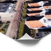 Poster Willemstad aux Pays-Bas avec un port moderne. (Coin)