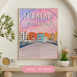 Poster Willemstad : la beauté colorée de Curaçao