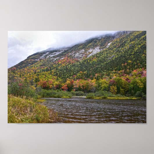 Poster Willey Pond à l'automne. New Hmapshire (Devant)