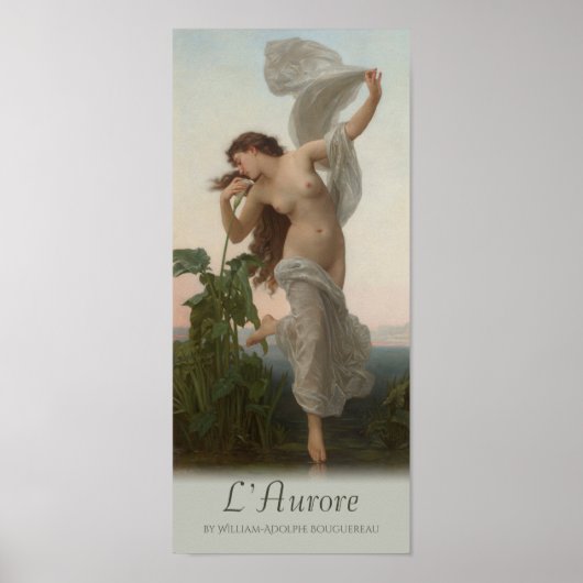 Poster William-Adolphe Bouguereau Dawn L'aurore Cardstock (Devant)