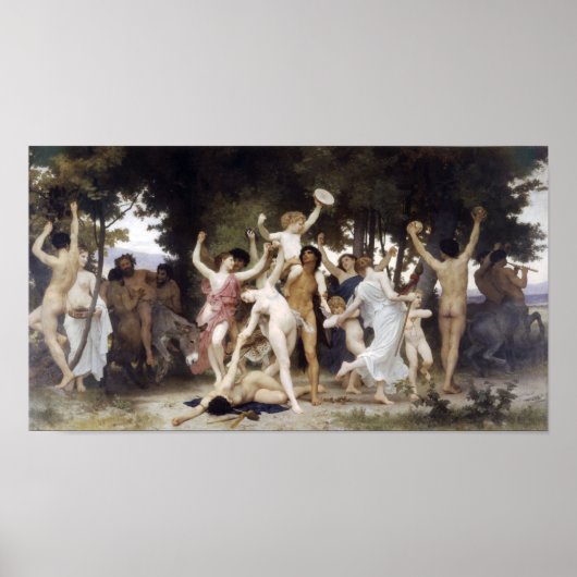 Poster William-Adolphe Bouguereau-La jeunesse de Bacchus (Devant)