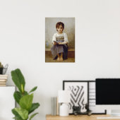 Poster William-Adolphe Bouguereau - La leçon difficile (Bureau à domicile)