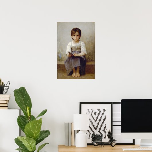 Poster William-Adolphe Bouguereau - La leçon difficile (Bureau à domicile)