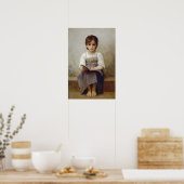 Poster William-Adolphe Bouguereau - La leçon difficile (Cuisine)