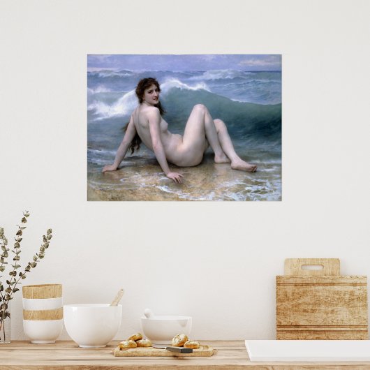 Poster William-Adolphe Bouguereau-La Vague (Cuisine)
