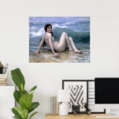 Poster William-Adolphe Bouguereau-La Vague (Bureau à domicile)