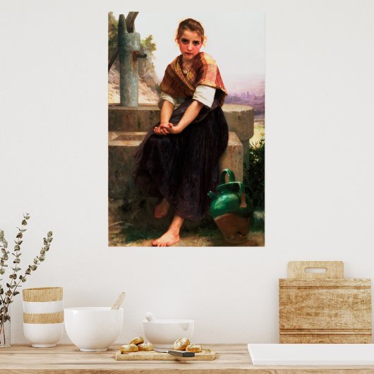 Poster William-Adolphe Bouguereau : Le Pitcher brisé (Cuisine)