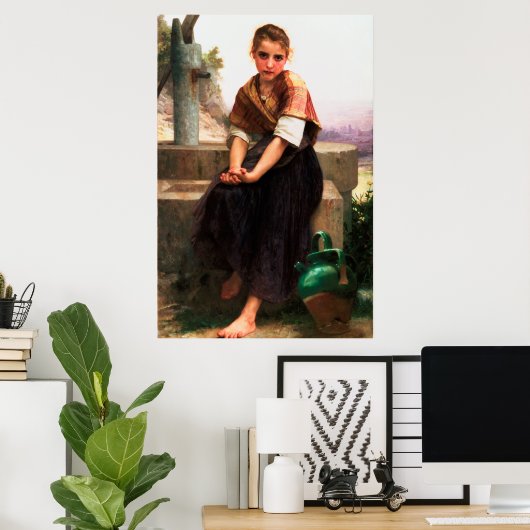 Poster William-Adolphe Bouguereau : Le Pitcher brisé (Bureau à domicile)