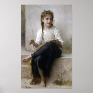 Poster William-Adolphe Bouguereau-Sewing