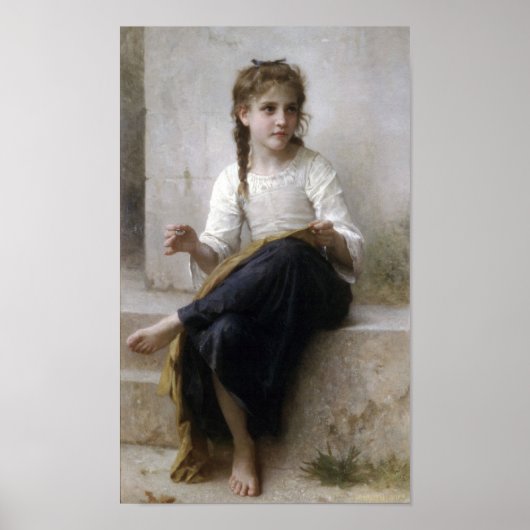 Poster William-Adolphe Bouguereau-Sewing (Devant)