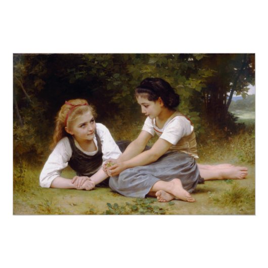 Poster William-Adolphe Bouguereau The Nut Gatherer (Devant)