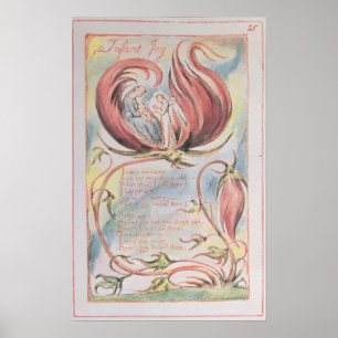Poster William Blake   Chansons d'innocence; Jeunes enfan
