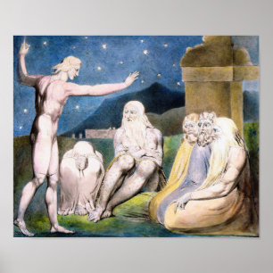Poster William Blake - colère d'Elihu [le travail]
