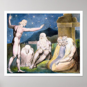Poster William Blake - colère d'Elihu [le travail]