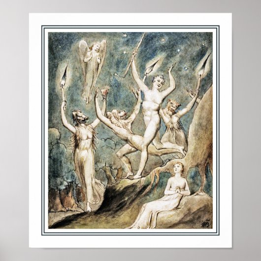 Poster William Blake : Comus avec ses Révélateurs (Devant)