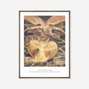 Poster William Blake Grande Dragon Rouge Femme Soleil Clo
