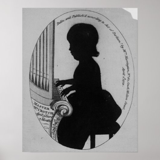 Poster William Crotch jouer l'orgue (Devant)