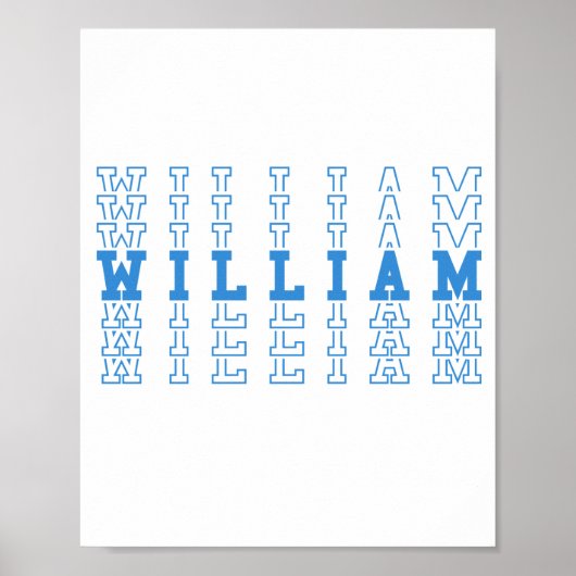 Poster William Custom Boy Nom (Devant)