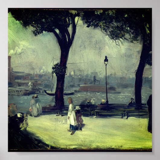 Poster William Glackens - East River Park (vers 1902) (Devant)