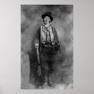Poster William H. Bonney, Billy Kid hors-la-loi du Far We