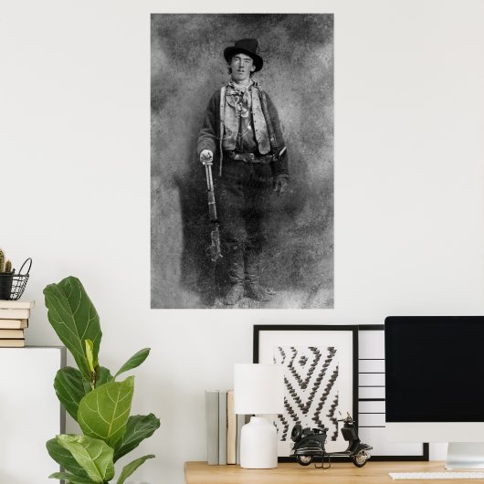 Poster William H. Bonney, Billy Kid Old West (Bureau à domicile)