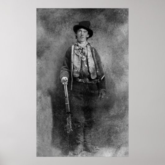 Poster William H. Bonney, Billy Kid Old West (Devant)