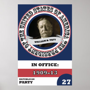 Poster William H. Taft Histoire présidentielle Rétro