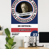 Poster William H. Taft Histoire présidentielle Rétro (Bureau à domicile)