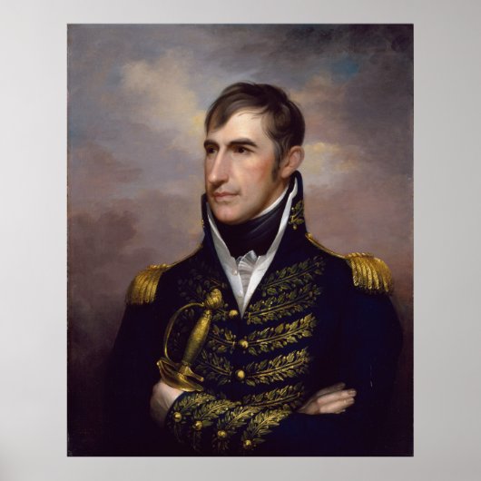 Poster WILLIAM HENRY HARRISON Portrait de Rembrandt Peale (Devant)