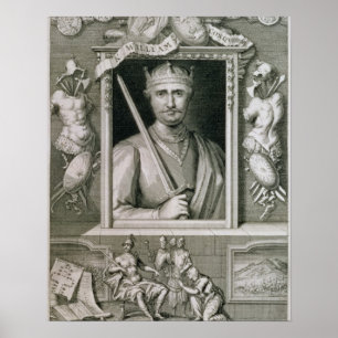 Poster William I les 1027-87) rois d'Angleterre de