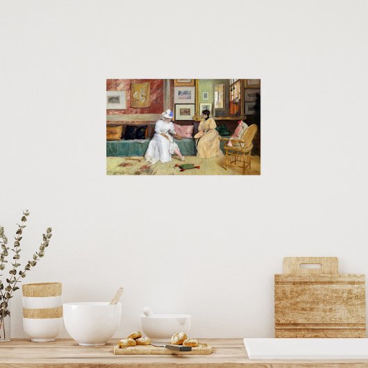 Poster William Merritt Chasse Un Appel Amical (Cuisine)