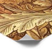 Poster William Morris Acanthus Brun Feuilles d'Automne (Coin)