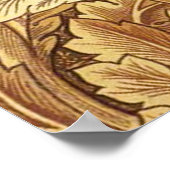 Poster William Morris Acanthus Brun Feuilles d'Automne (Coin)
