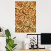 Poster William Morris Acanthus Brun Feuilles d'Automne (Bureau à domicile)