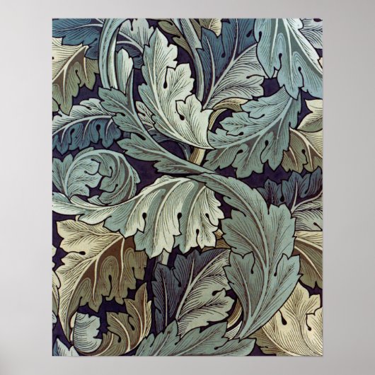 Poster William Morris Acanthus Feuilles (Devant)