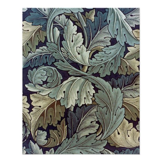 Poster William Morris Acanthus Feuilles (Devant)