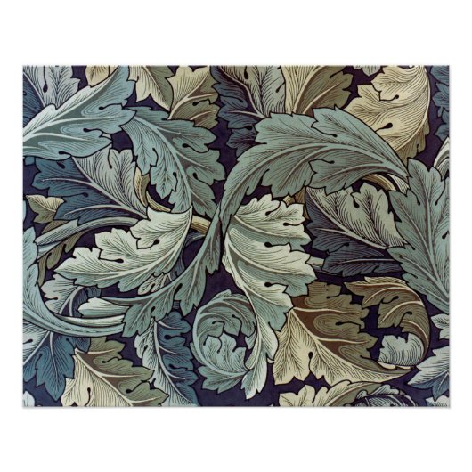 Poster William Morris Acanthus Feuilles (Devant)