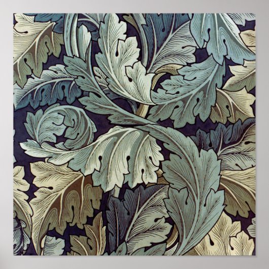 Poster William Morris Acanthus Feuilles (Devant)